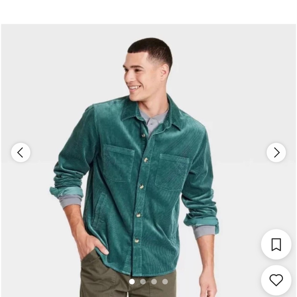 Men's Teal Corduroy Jacket